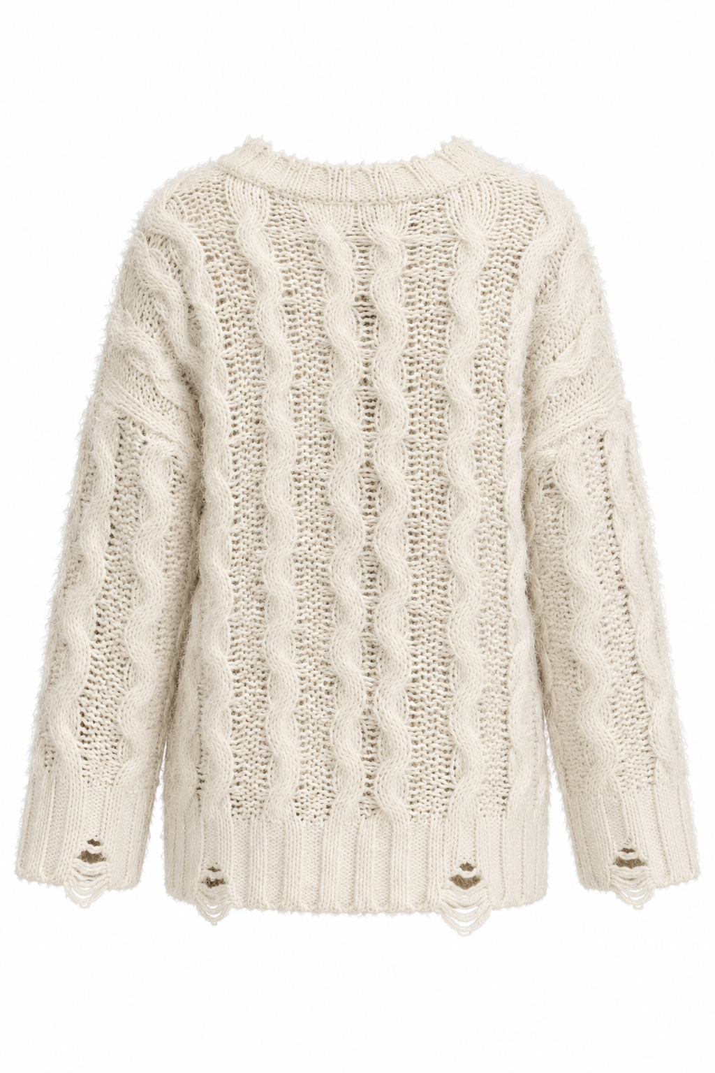 MAGLIONE A TRECCIA CON STRAPPI