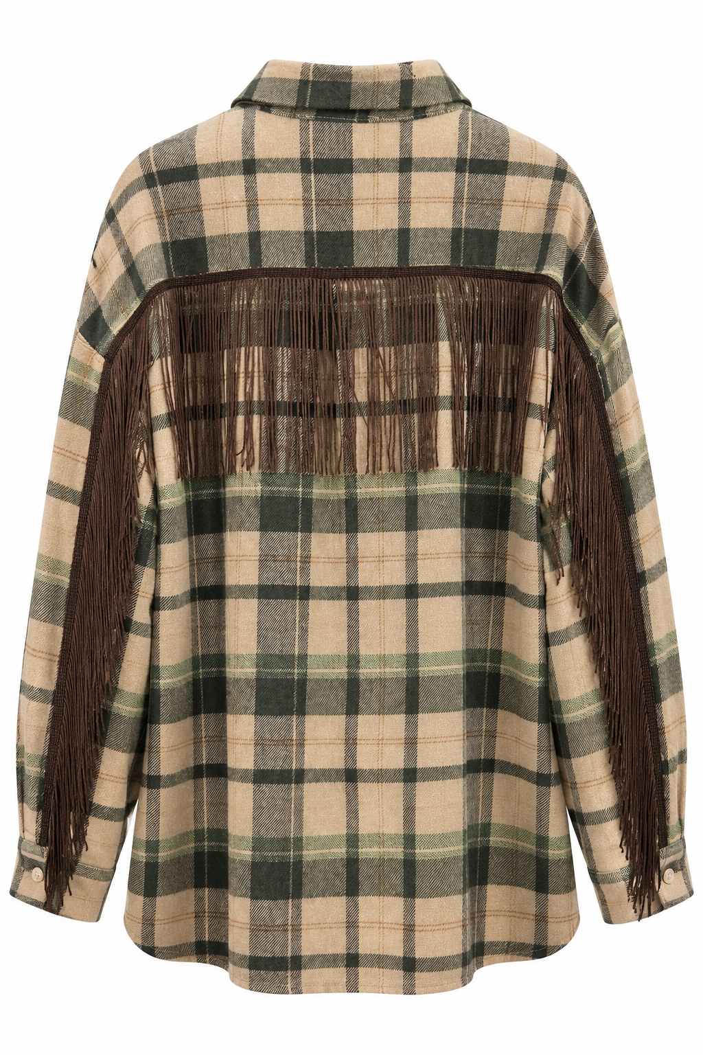 CAMICIA CHECK CON FRANGE
