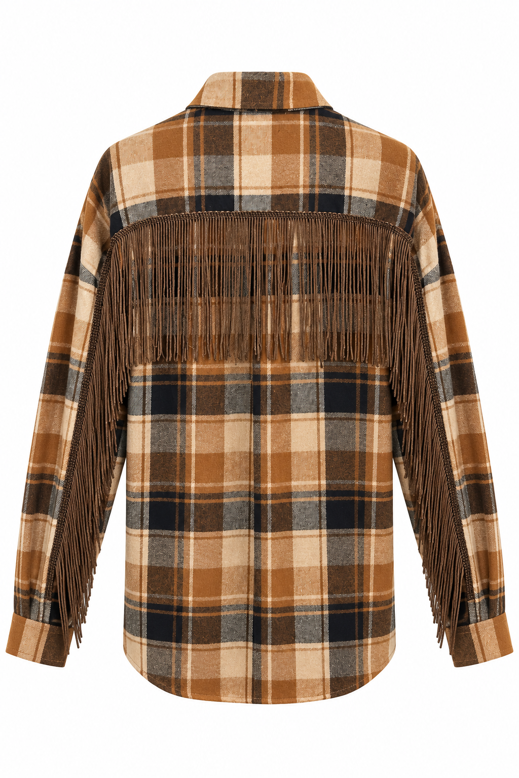 CAMICIA CHECK CON FRANGE