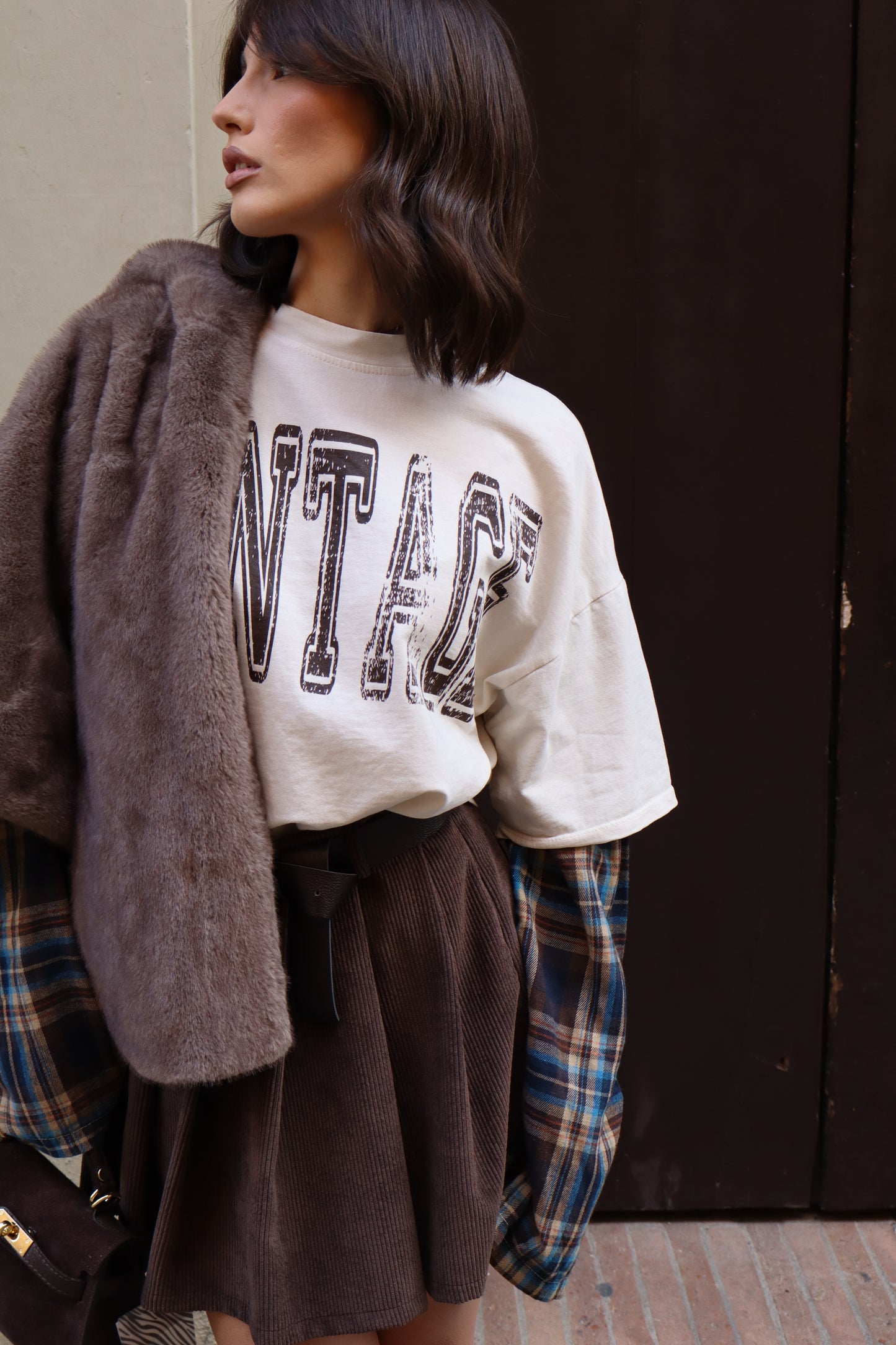 T-SHIRT VINTAGE CON MANICHE CAMICIA