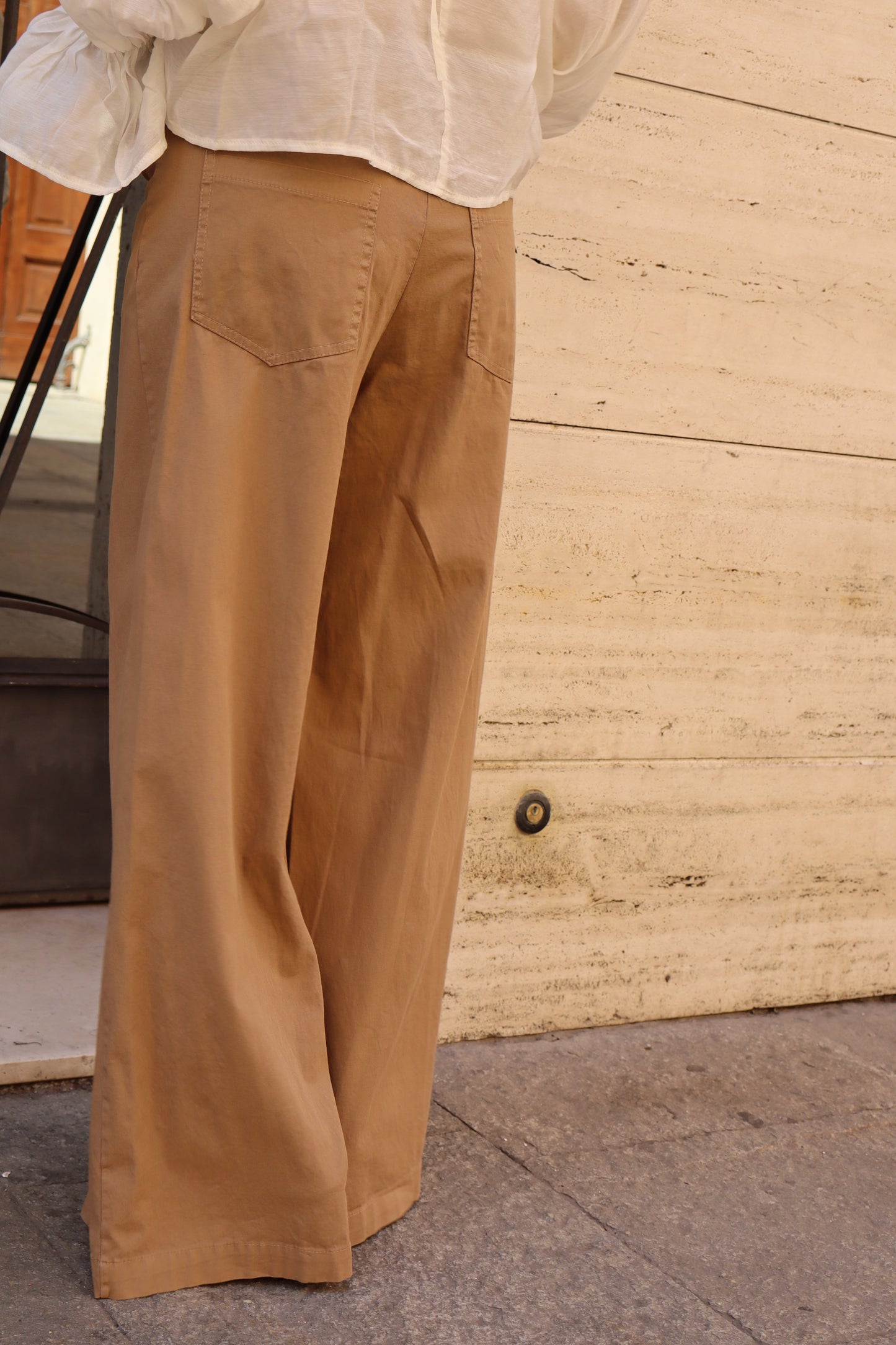 PANTALONE PALAZZO CAMEL