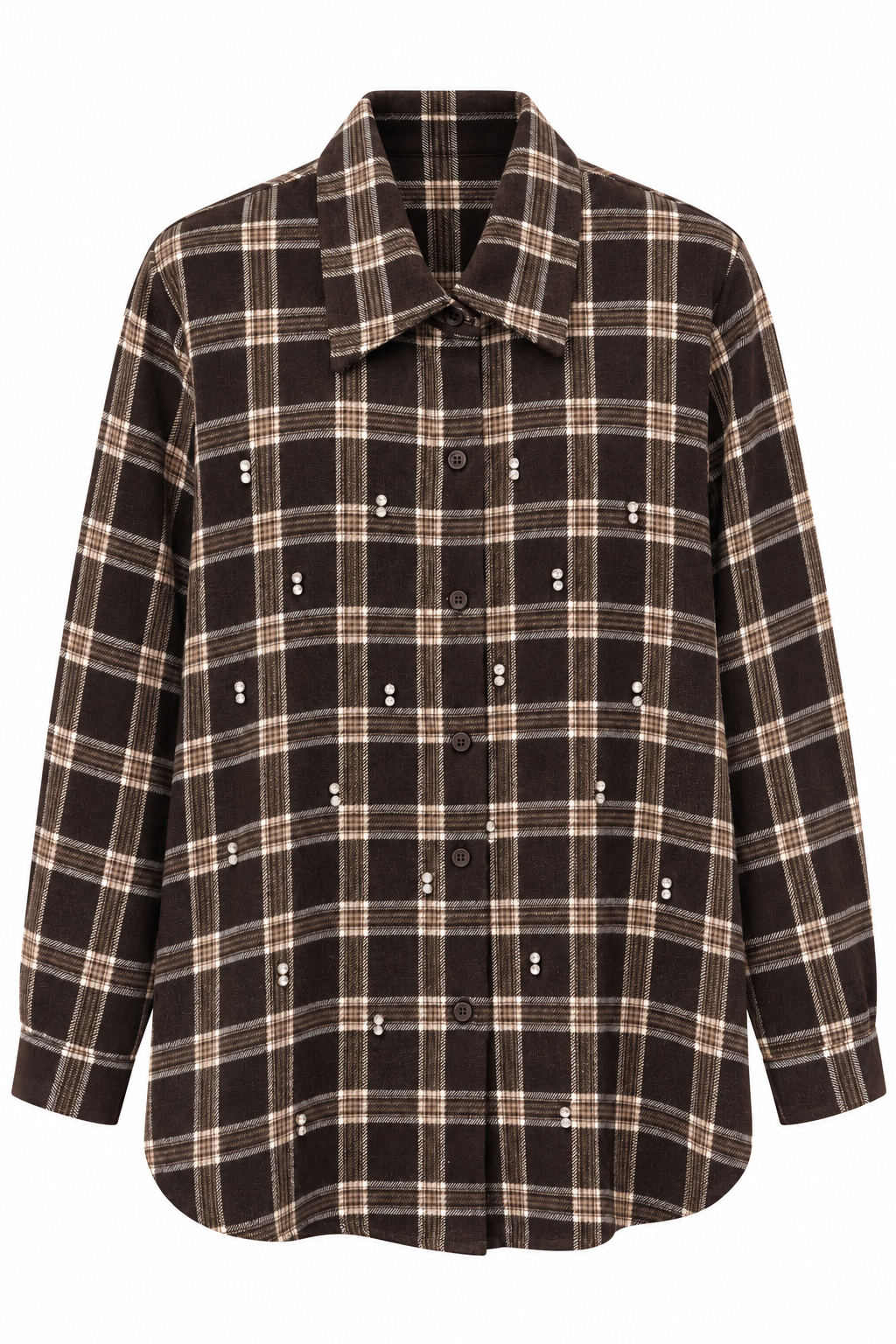 CAMICIA CHECK CON STRASS