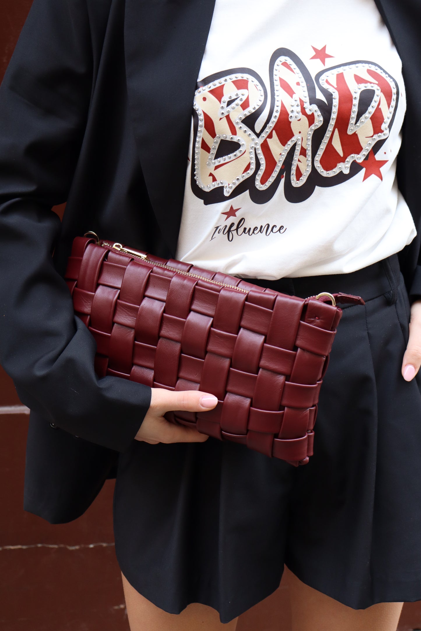 POCHETTE INTRECCIATA VINO