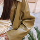 BOMBER ECOPELLE OLIVA INTRECCIATO
