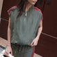 GILET SMANICATO CON BANDE E ZIP