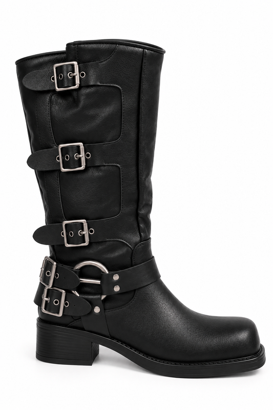 BIKER ECO NERO FIBBIE