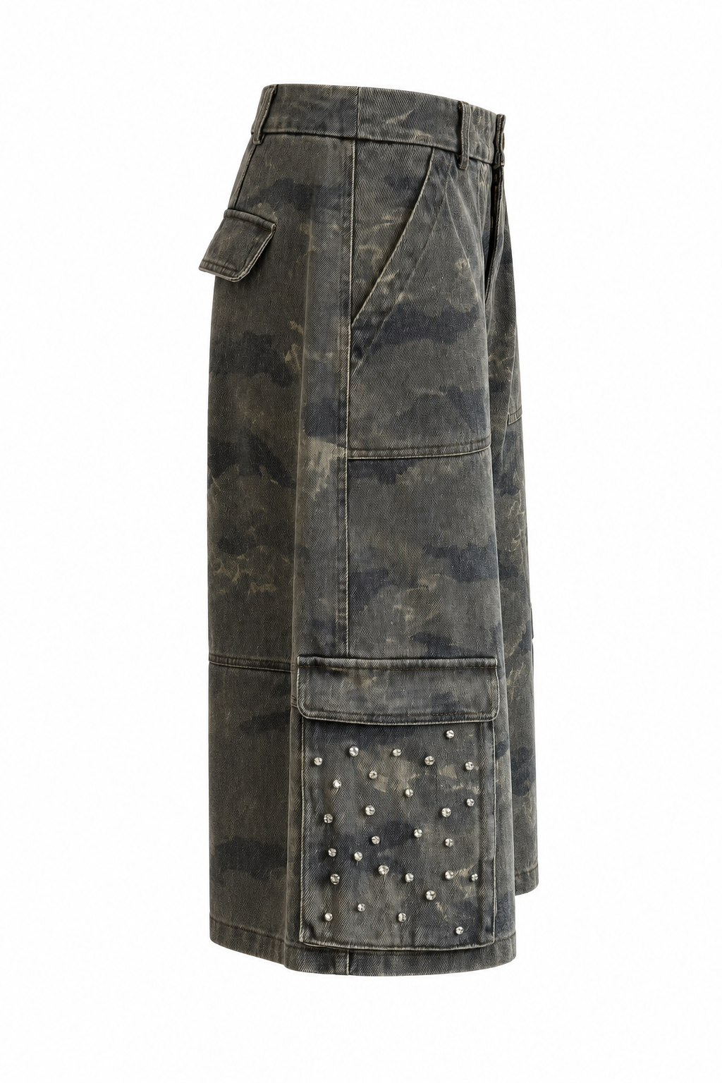 BERMUDA MILITARE CARGO CON STRASS