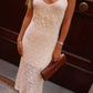 ABITO LUNGO  PIZZO CON SPALLINE SOTTILI