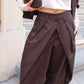 PANTALONE DOPPIO BOTTONE AMPIO MORO