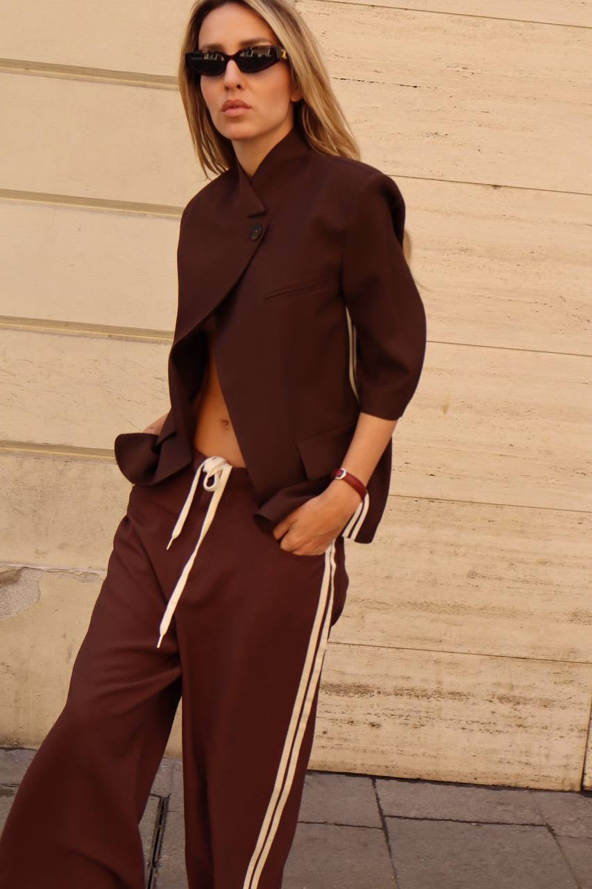 BLAZER COLLO COREANA CON BANDE