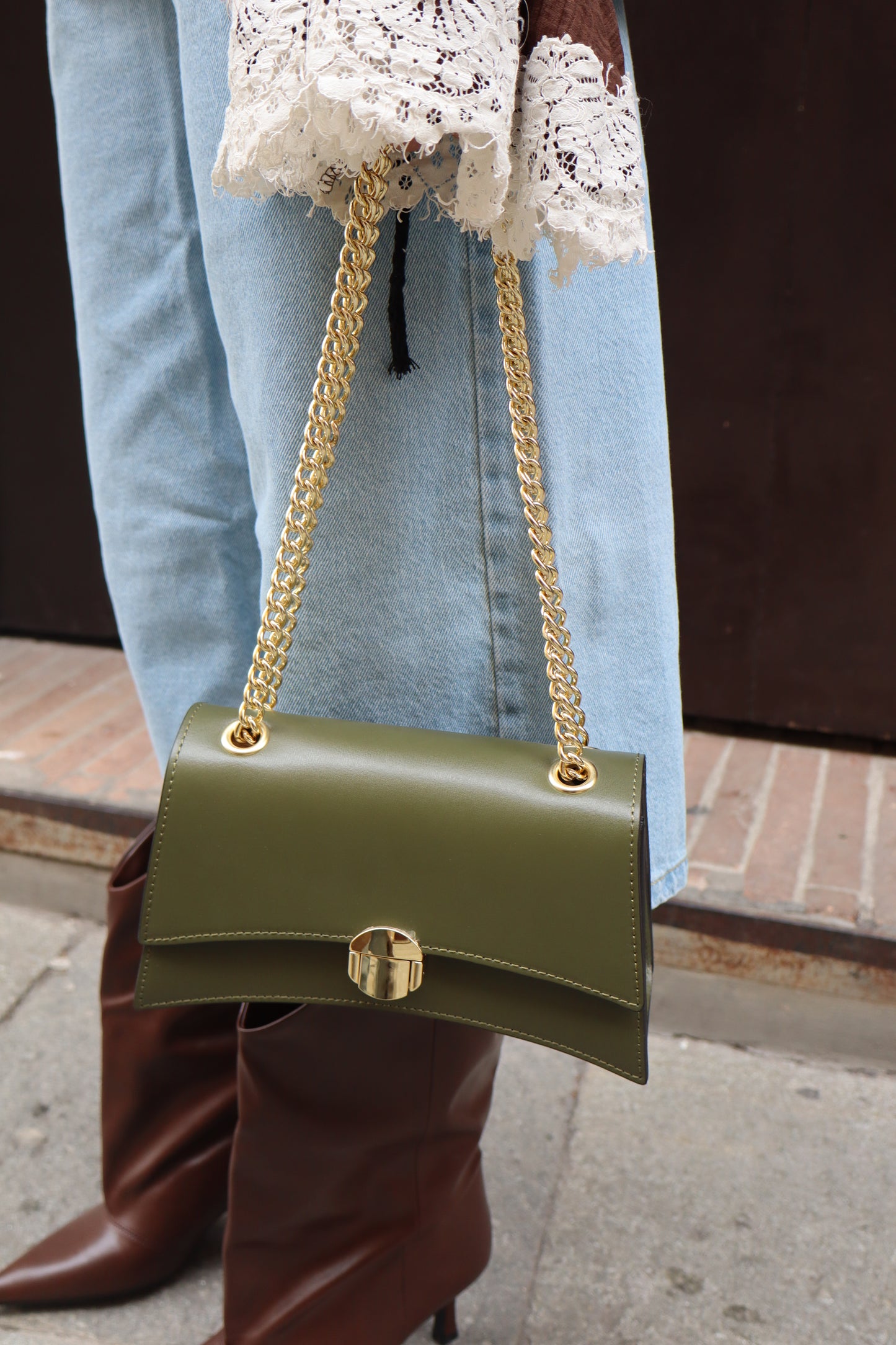 BORSA IN PELLE MILITARE