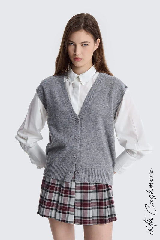 GILET IN MAGLIA CON BOTTONI