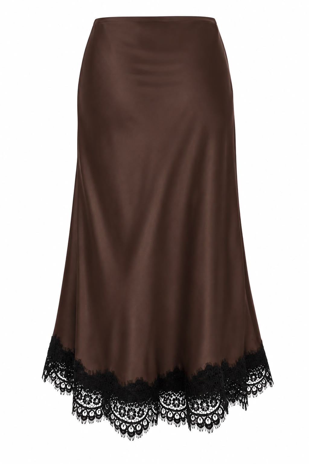 GONNA MIDI CON PIZZO NERO