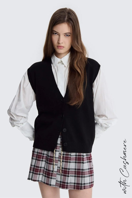 GILET IN MAGLIA CON BOTTONI