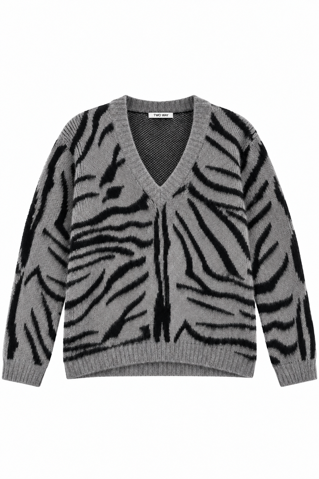MAGLIONE ZEBRATO COLLO V