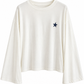 MAGLIA MANICA A CAMPANA CON STELLA