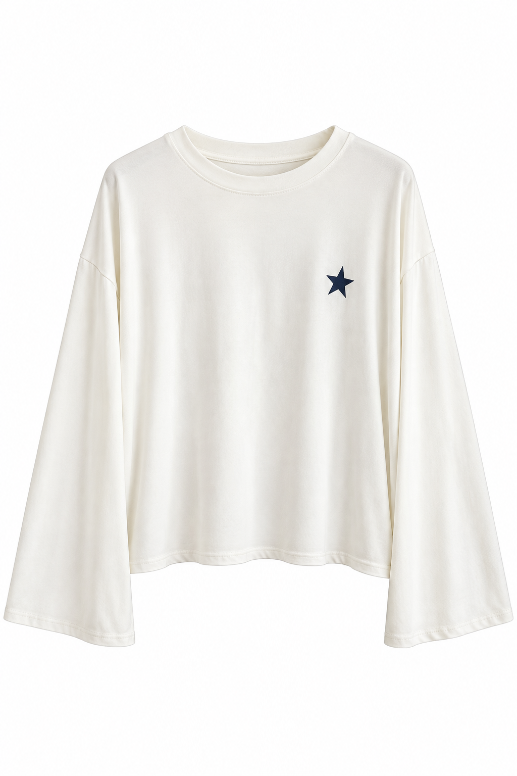 MAGLIA MANICA A CAMPANA CON STELLA