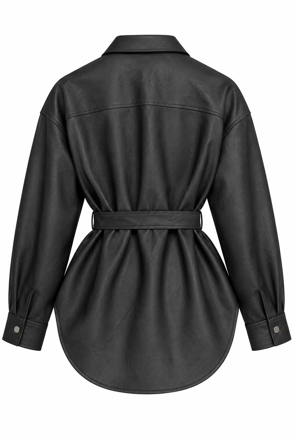 GIACCA ECO PELLE CON CINTURA