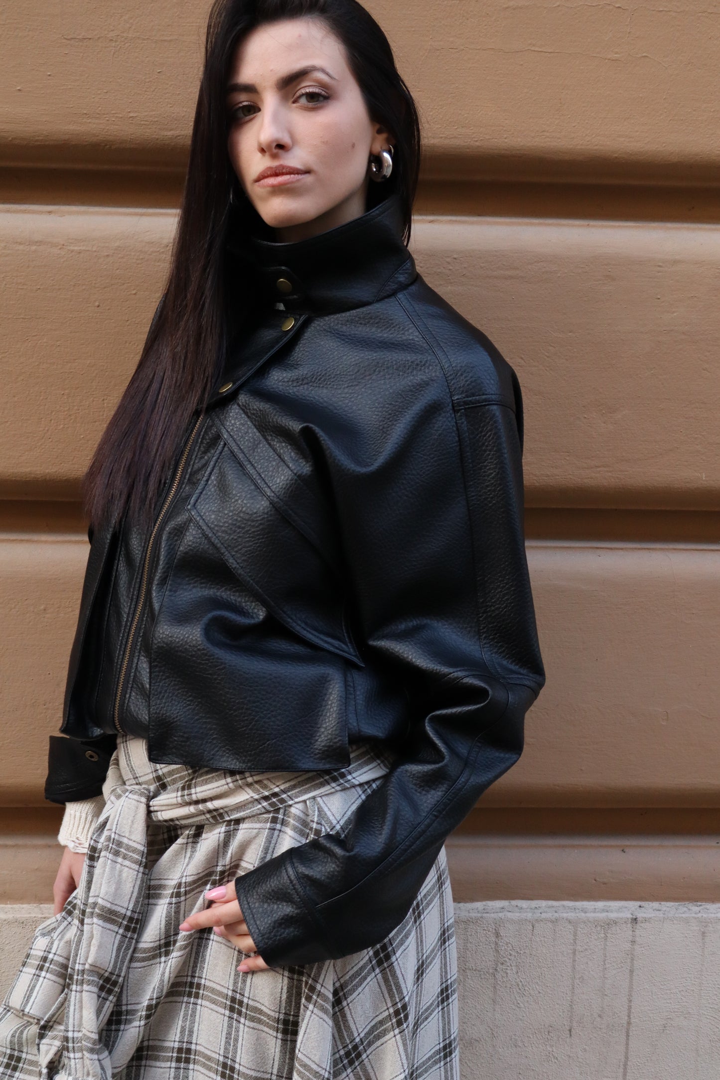 BOMBER ECOPELLE NERO