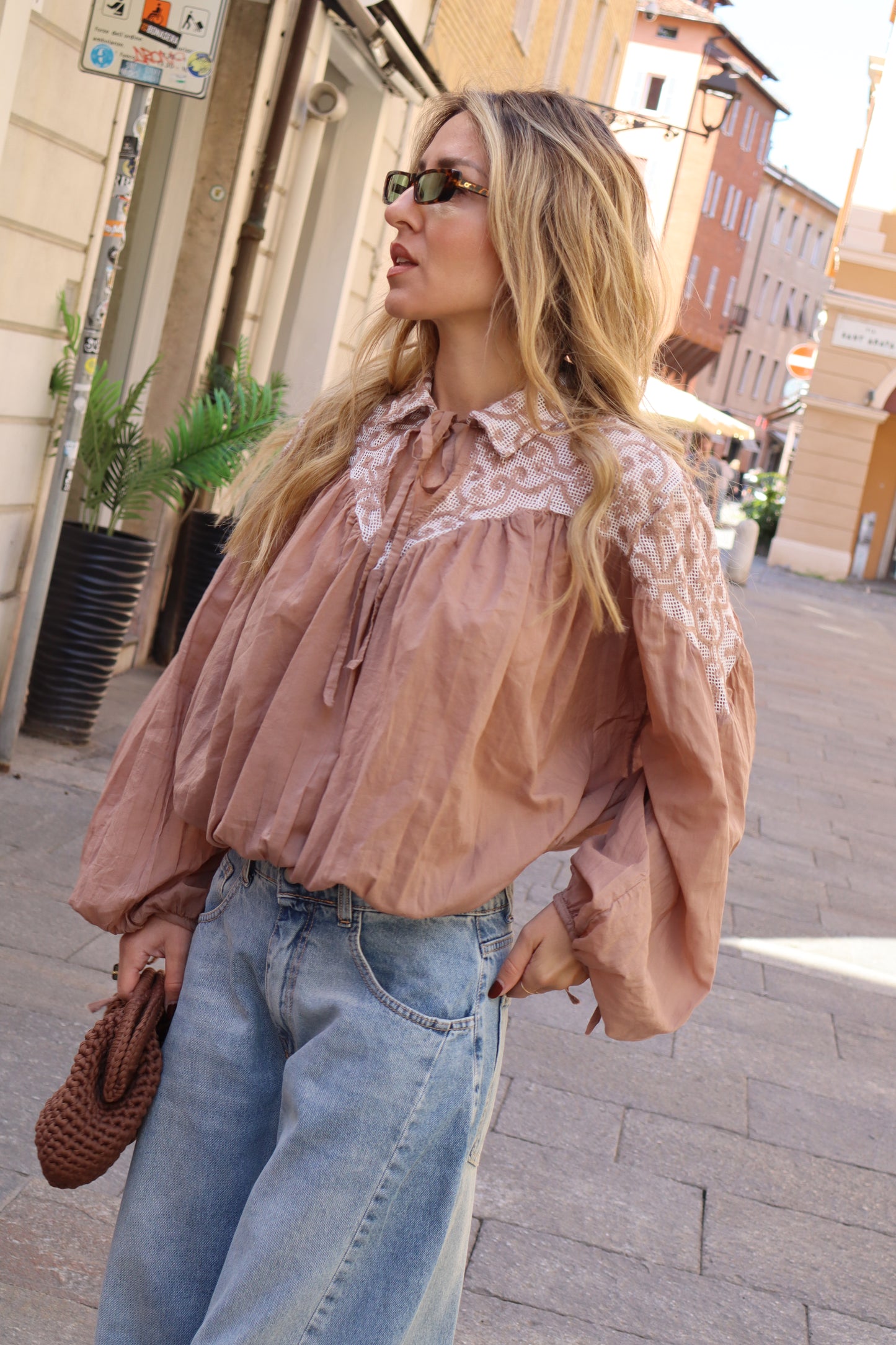 BLUSA INSERTO MACRAMÈ