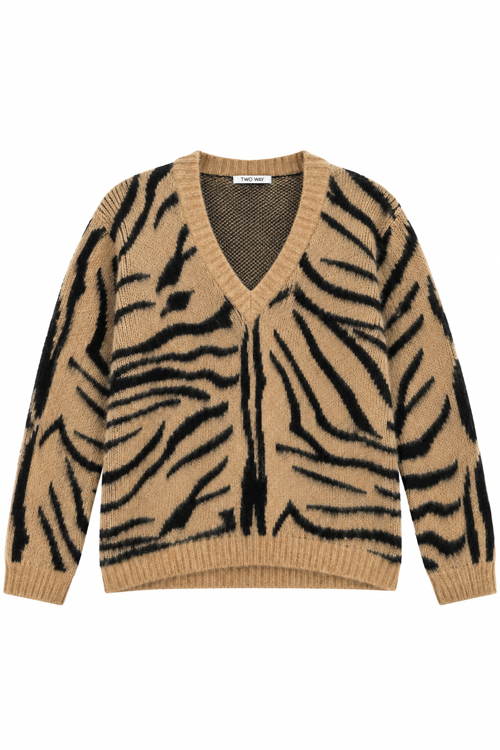 MAGLIONE ZEBRATO COLLO V
