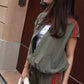 GILET SMANICATO CON BANDE E ZIP