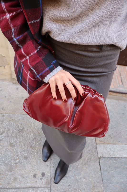 POCHETTE VERNICE BORDEAUX