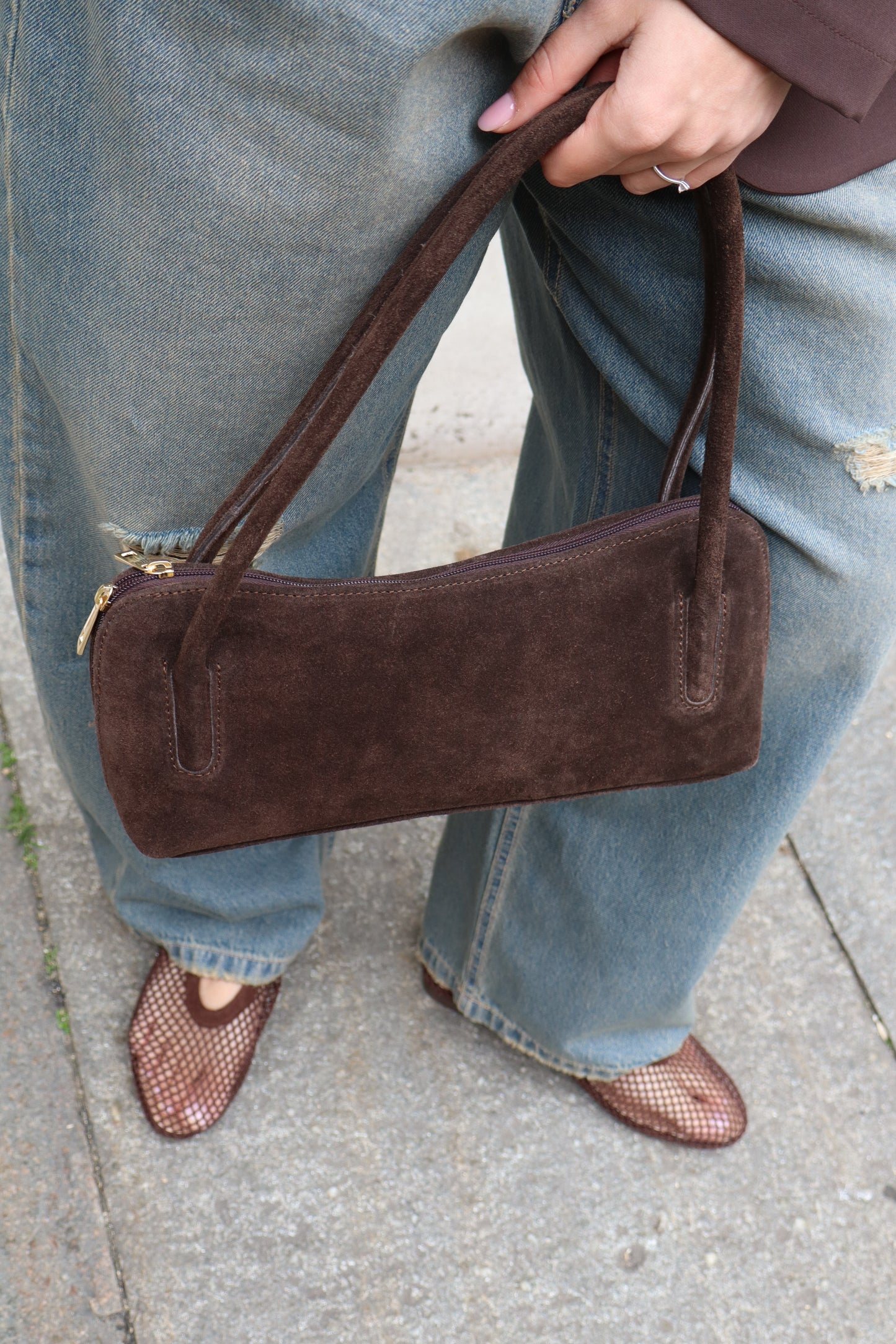 BORSA SCAMOSCIATA RETTANGOLARE