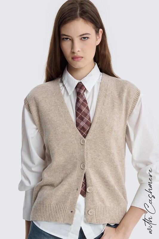 GILET IN MAGLIA CON BOTTONI