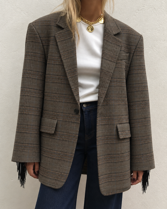 BLAZER CHECK FRANGE SUL RETRO