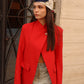 BLAZER ALLACCIATURA ASSIMMETRICA ROSSA