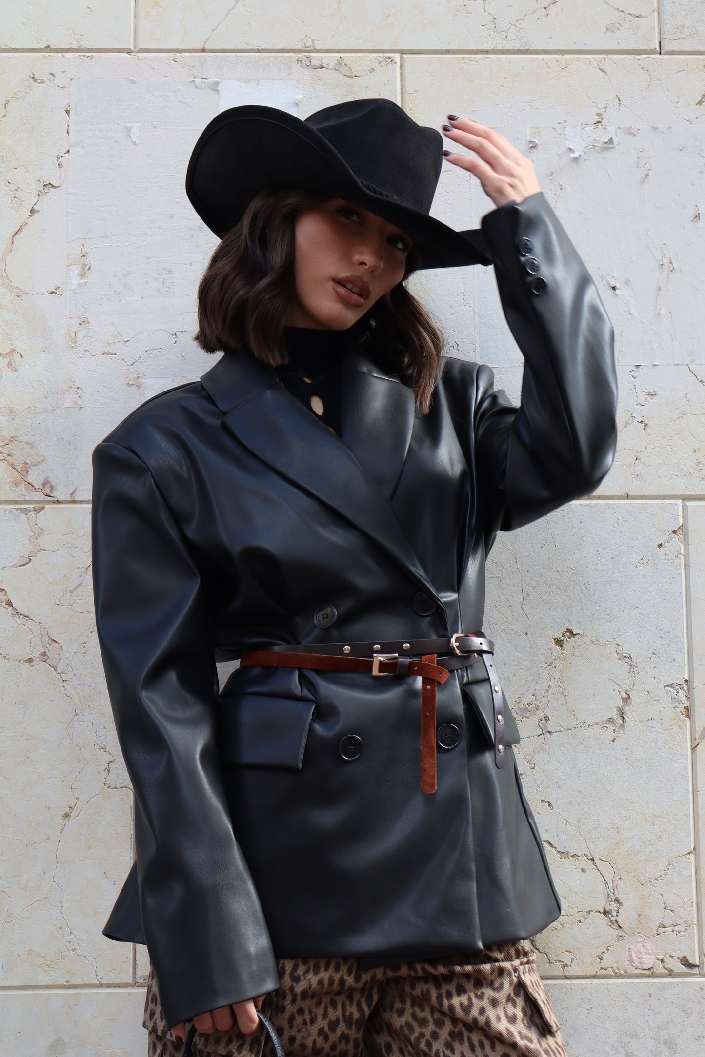 BLAZER SPALLINE IMBOTTITE ECOPELLE