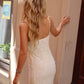 ABITO LUNGO  PIZZO CON SPALLINE SOTTILI