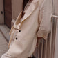 GIACCA IN MISTO LINO CON MANICA A 3/4 BEIGE