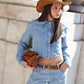 CAMICIA DENIM GLITTER