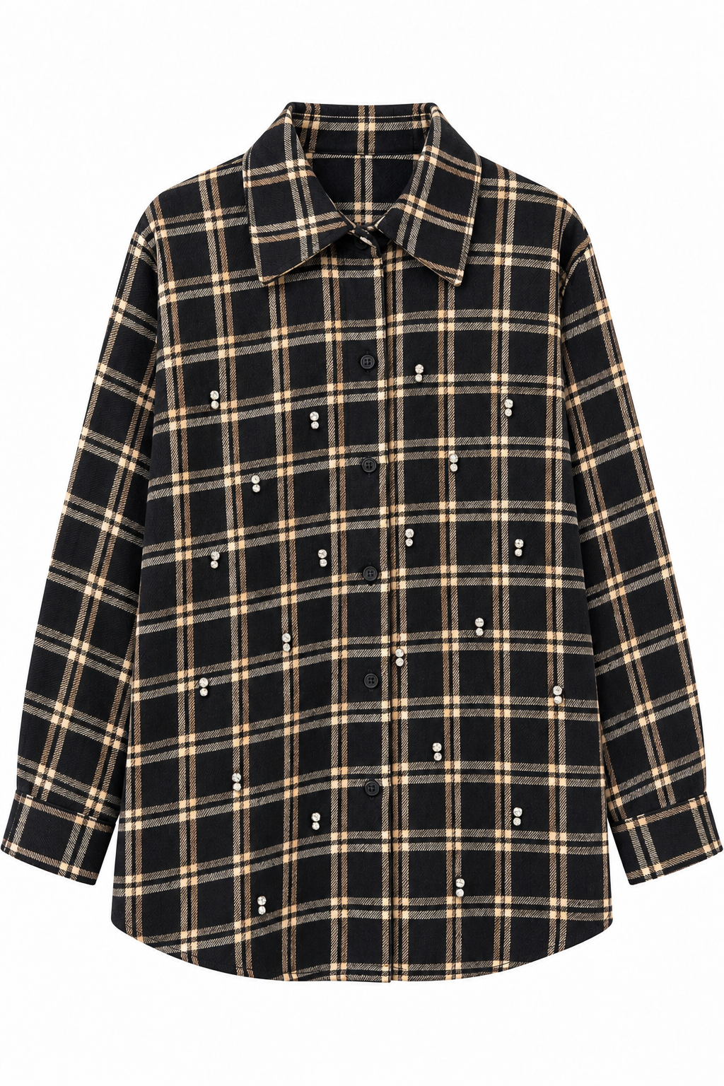 CAMICIA CHECK CON STRASS