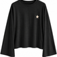 MAGLIA MANICA A CAMPANA CON STELLA