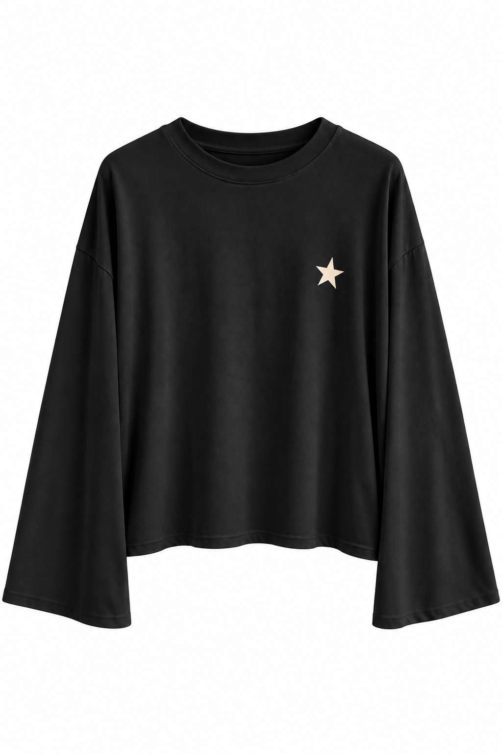 MAGLIA MANICA A CAMPANA CON STELLA