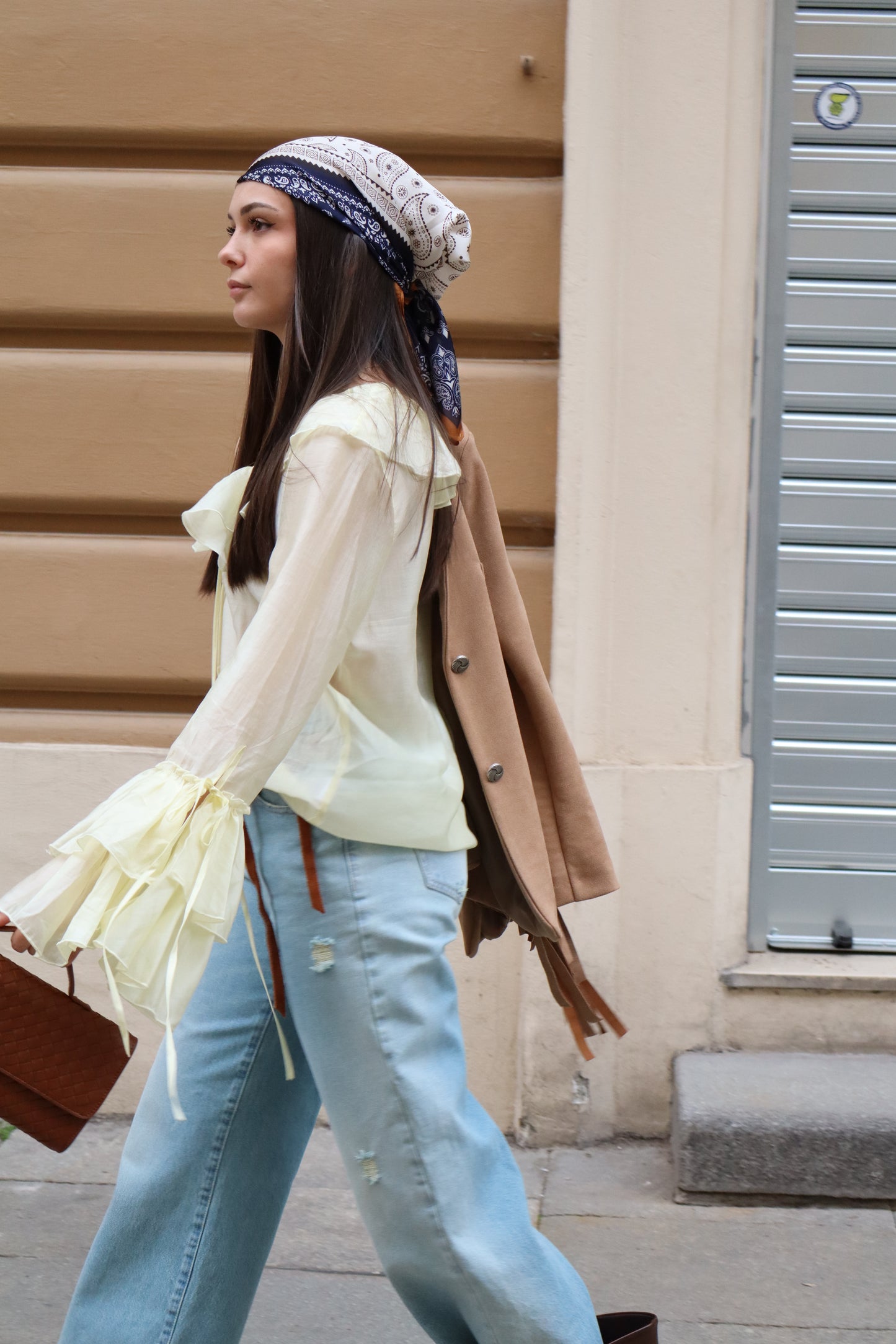 CAMICIA SCOLLO A V MUSSOLA LUCIDA