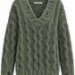 MAGLIONE A TRECCIA CON STRAPPI