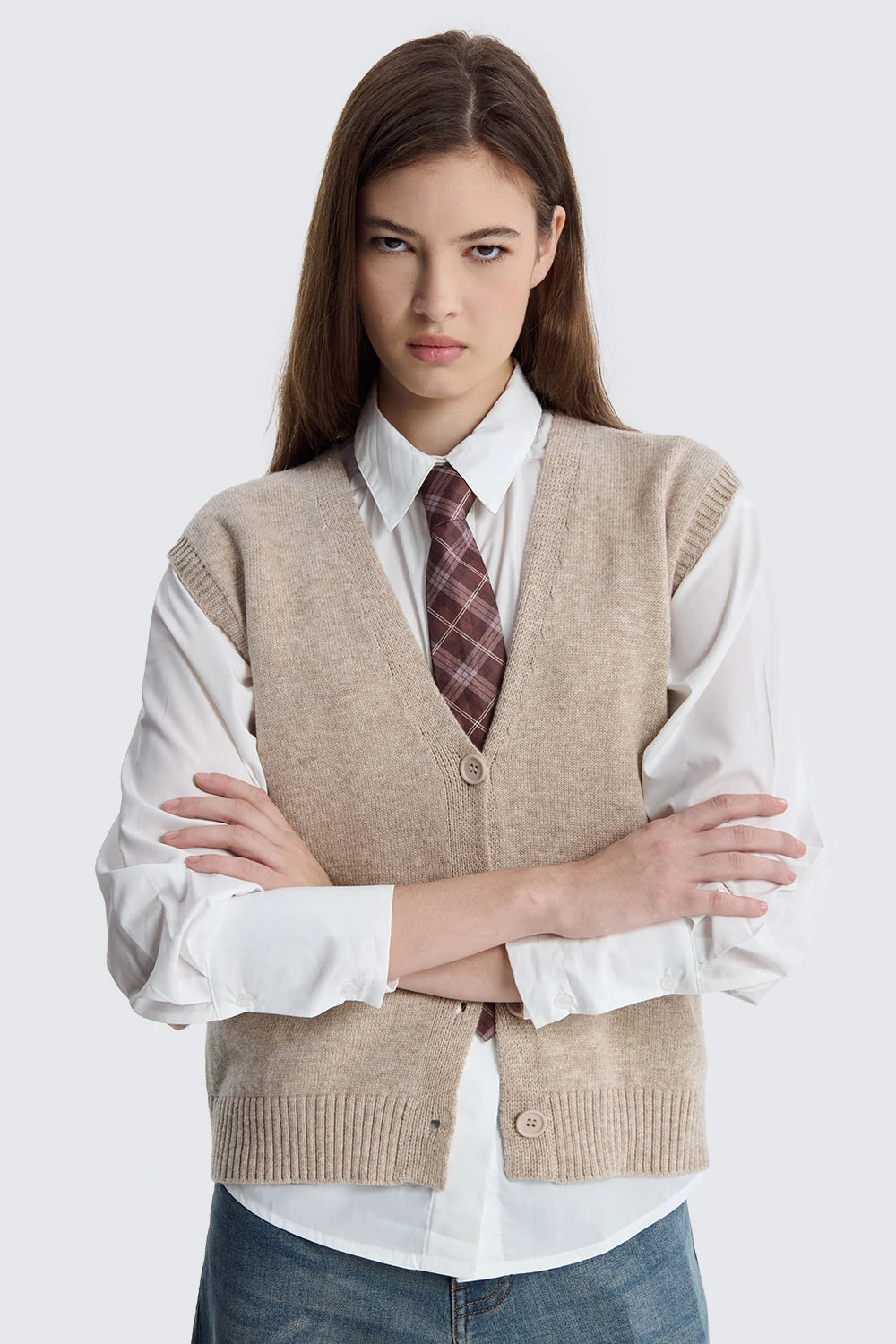 GILET IN MAGLIA CON BOTTONI