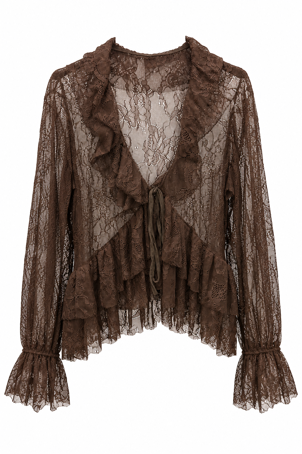 CAMICIA IN PIZZO CON BALZE