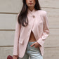 BLAZER ALLACCIATURA ASIMMETRICA ROSA