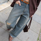 JEANS LARGO SLAVATO CON CINTURA