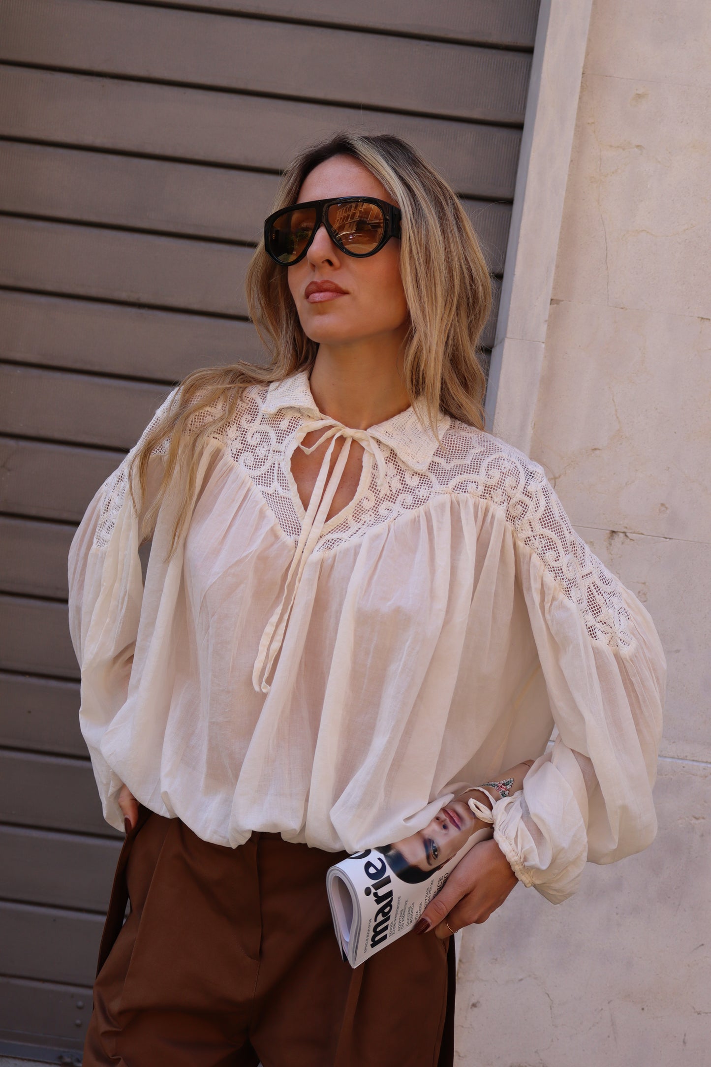 BLUSA INSERTO MACRAMÈ