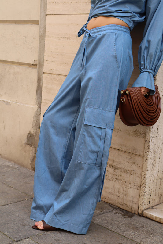 PANTALONE CARGO CON ELASTICO