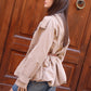 TRENCH CORTO BEIGE A PALLONCINO