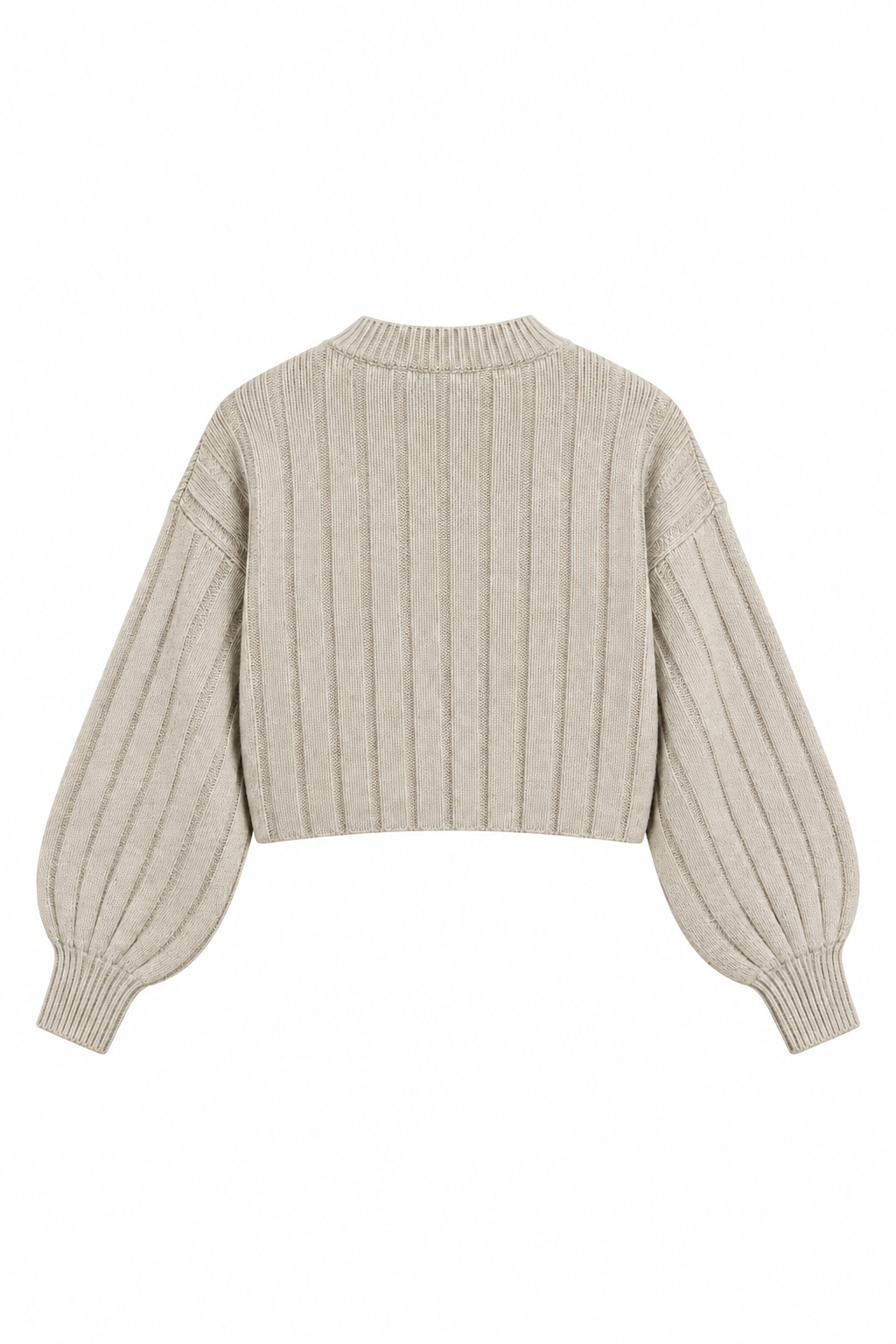 MAGLIONE CROP CON MANICA AMPIA