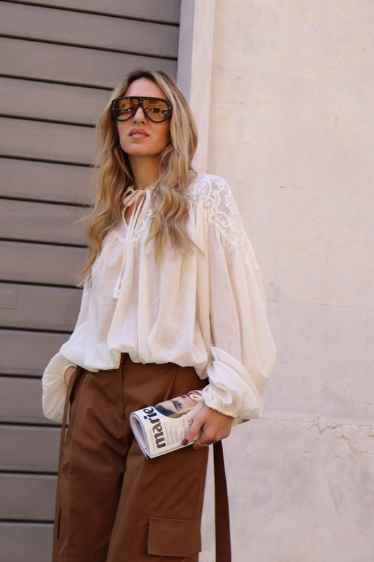 BLUSA INSERTO MACRAMÈ