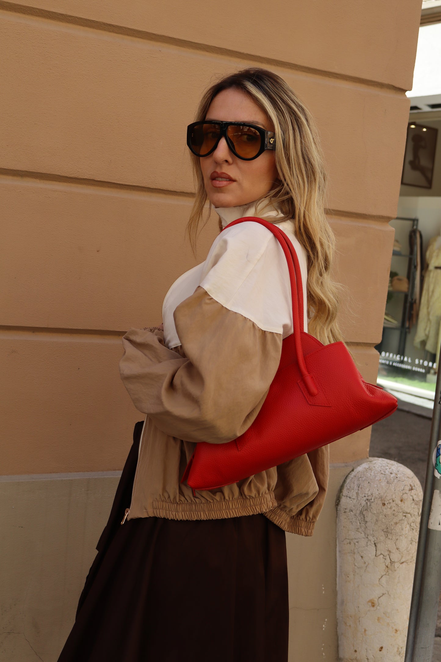BOMBER BICOLOR CON ZIP